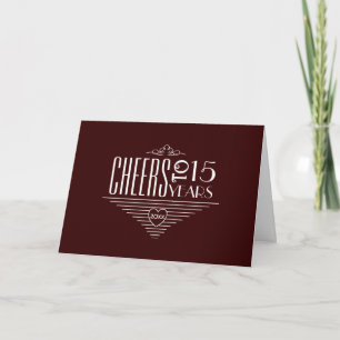 Carte Salutation à l'occasion du 15e anniversaire