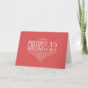 Carte Salutation à l'occasion du 35e anniversaire