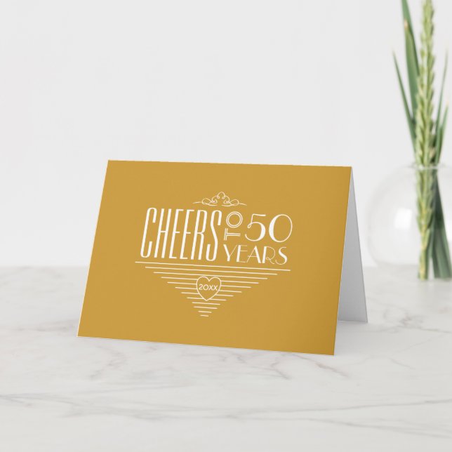 Carte Salutation à l'occasion du 50e anniversaire (Devant)