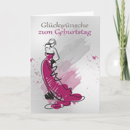 Carte Salutation Allemande D Anniversaire Avec La Zazzle Fr