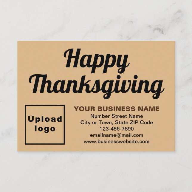 Carte Salutation Brown petite lumière Thanksgiving (Devant)