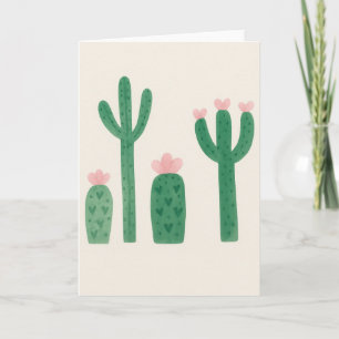 Carte Salutation cactus vide