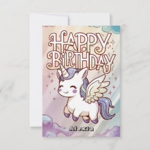 Carte Salutation cadeau Unicorn anniversaire
