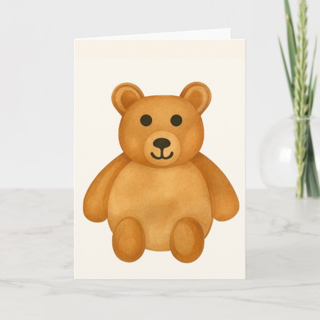 Carte Salutation classique aux ours en peluche (Devant)