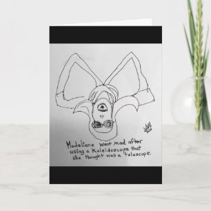Carte Salutation confuse du télescope kaléidoscope