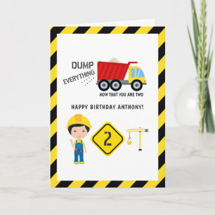 Carte Salutation d'anniversaire de la construction amusa