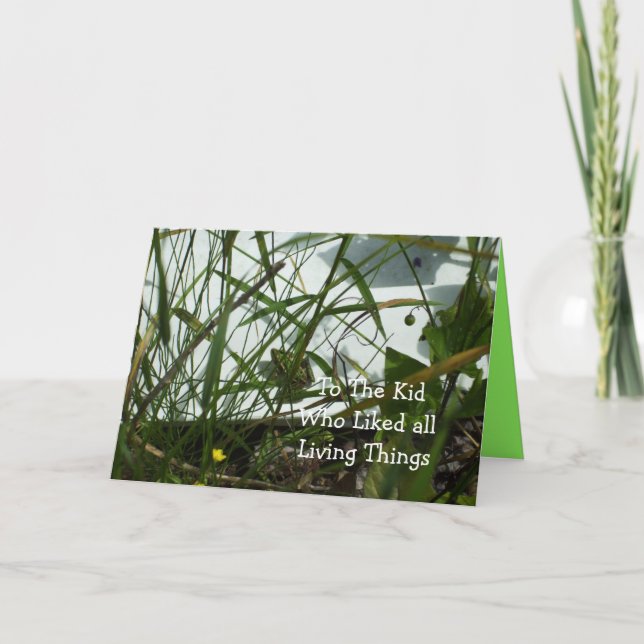 Carte Salutation d'anniversaire de la grenouille (Devant)