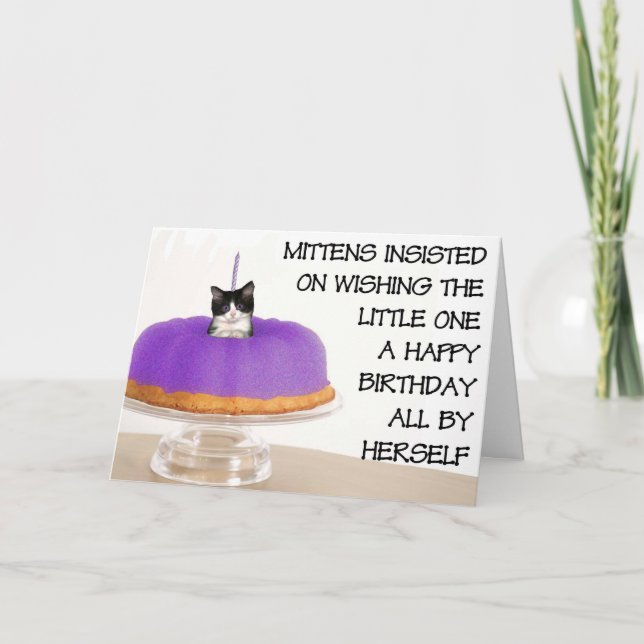 Carte Salutation d'anniversaire de Mittens (Devant)
