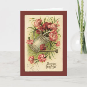 Carte Salutation d'anniversaire Reproduction Vintage
