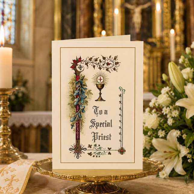 Carte Salutation d'appréciation pour prêtre catholique t (Créateur téléchargé)