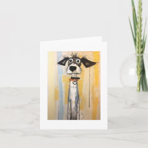 Carte Salutation de chiens colorés Abstraits