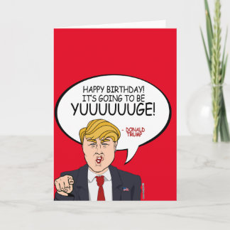 Carte Salutation de Donald Trump - Joyeux anniversaire -