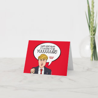 Carte Salutation de Donald Trump - Joyeux anniversaire -