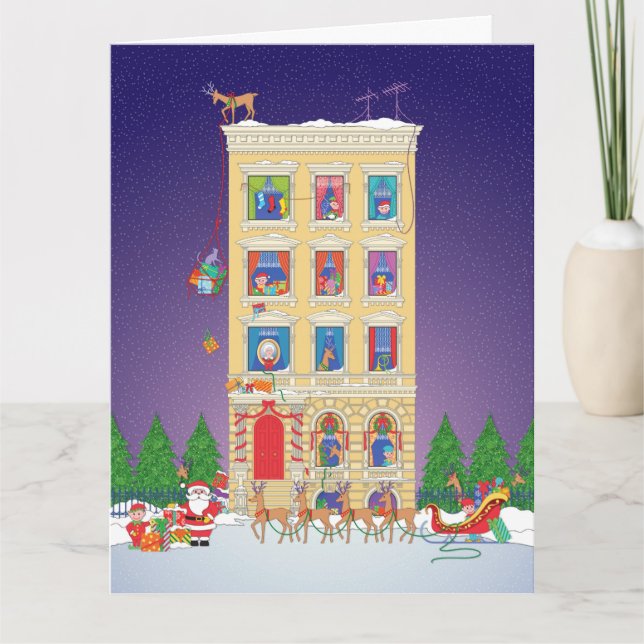 Carte Salutation de la veille de Noël (Devant)