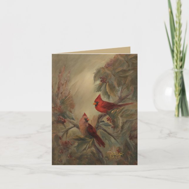 Carte Salutation de Noël cardinal par Jason Street (Devant)