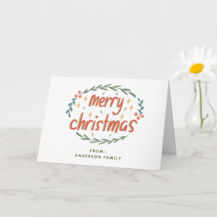 Carte Salutation de Noël simple Joyeux