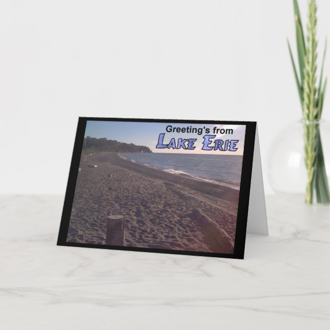 Carte Salutation de plage du lac Érié Ohio (Devant)