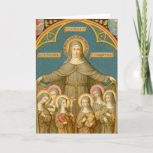 Carte Salutation de Ste Claire d'Assise & des religieuse