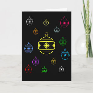 Carte - Salutation - Décorations de sapin de fêtes