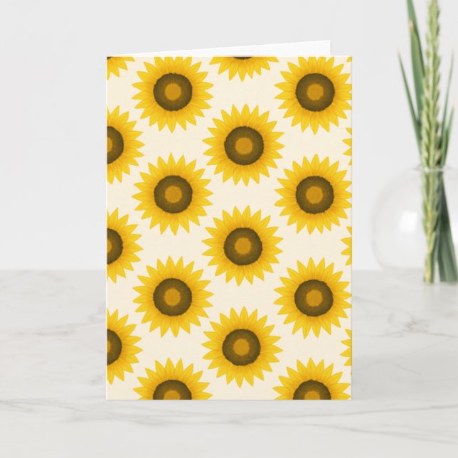 Carte Salutation des Motifs de tournesol (Devant)