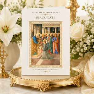Carte Salutation d'ordination diaconale de Saint Etienne