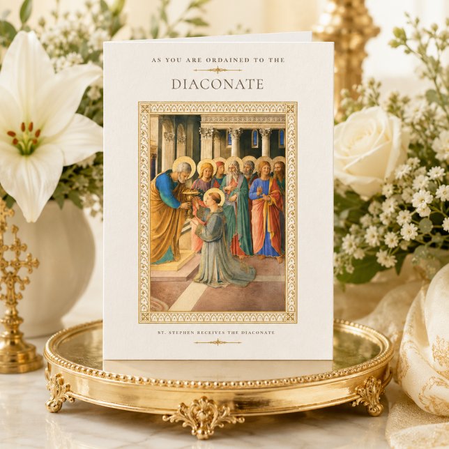 Carte Salutation d'ordination diaconale de Saint Etienne (Créateur téléchargé)
