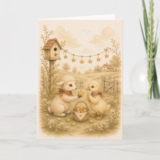Carte Salutation Douce Campagne  (Devant)