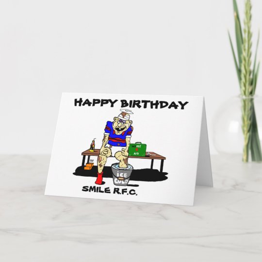 Carte Salutation Drole D Anniversaire De Rugby Zazzle Fr