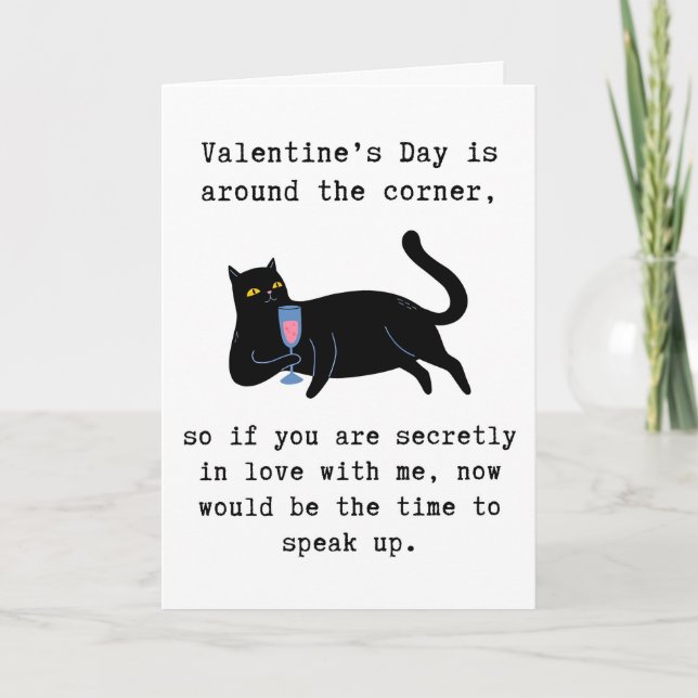Carte Salutation drôle de la Saint-Valentin, humour adul (Devant)