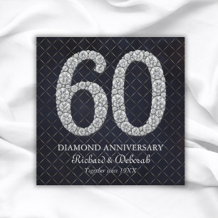 Carte Salutation du 60e anniversaire du Mariage Diamond
