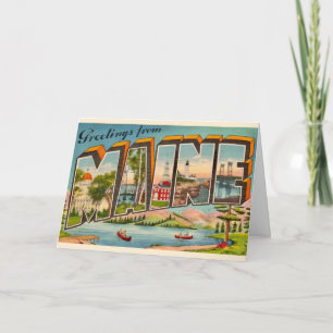 Carte Salutation du Maine