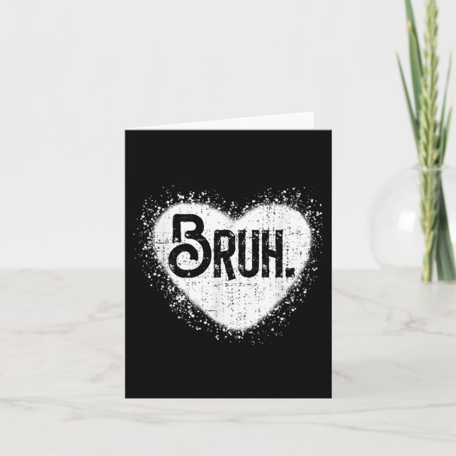 Carte Salutation frère mème drôle de bruh ados garçon ho (Devant)