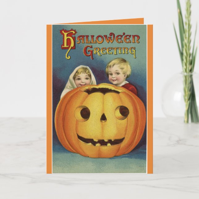 Carte Salutation Halloween vintage (Devant)