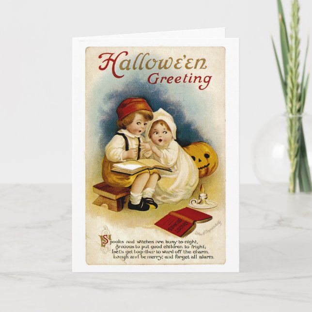 Carte Salutation Halloween vintage (Devant)
