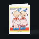 Carte Salutation jumelle de joyeux anniversaire de<br><div class="desc">Salutation jumelle de joyeux anniversaire de soeurs</div>