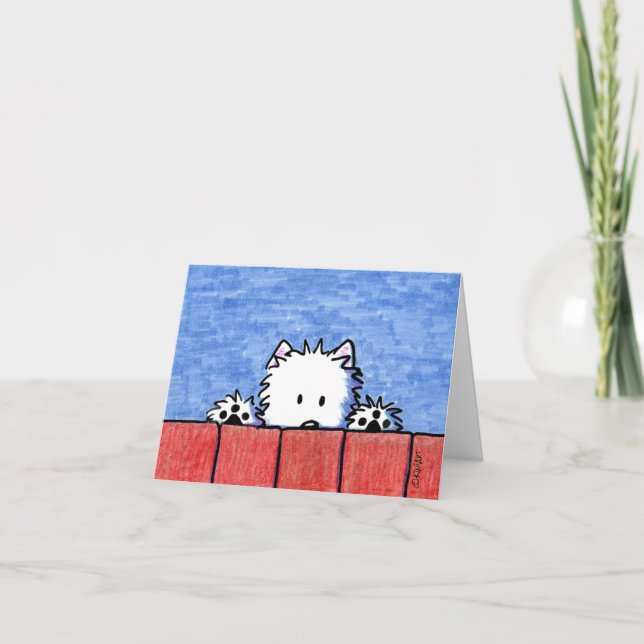 Carte Salutation KiniArt Westie (Devant)