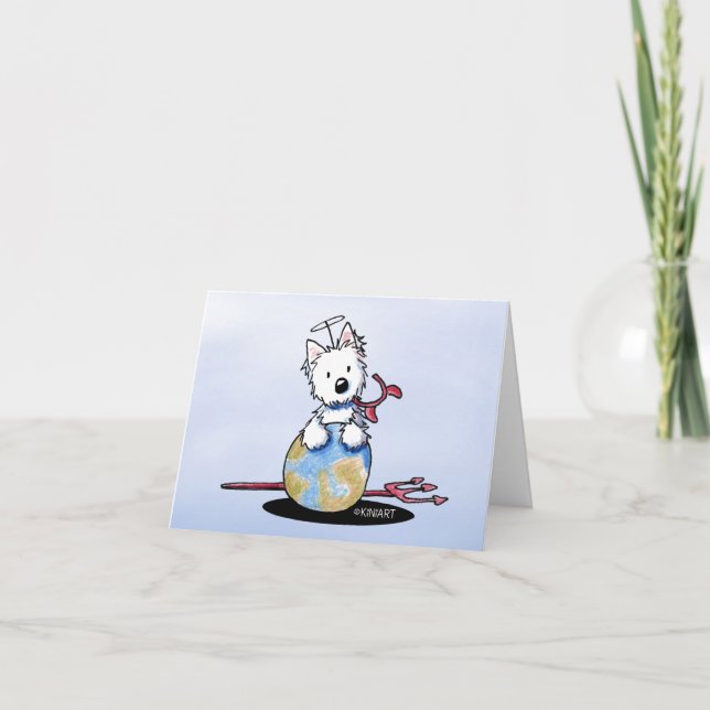 Carte Salutation KiniArt Westie (Devant)