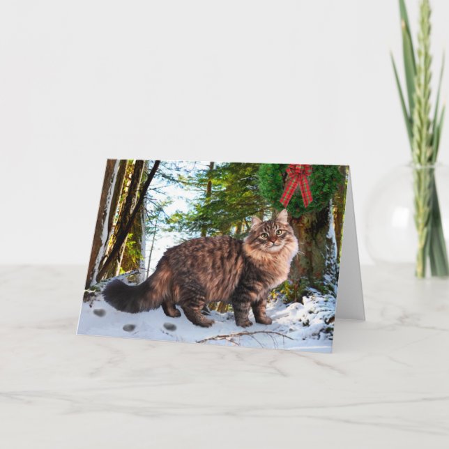 Carte Salutation "Noël dans les bois" (Devant)