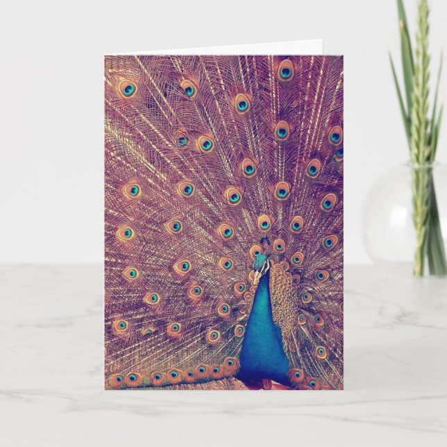 Carte Salutation Peacock (Devant)