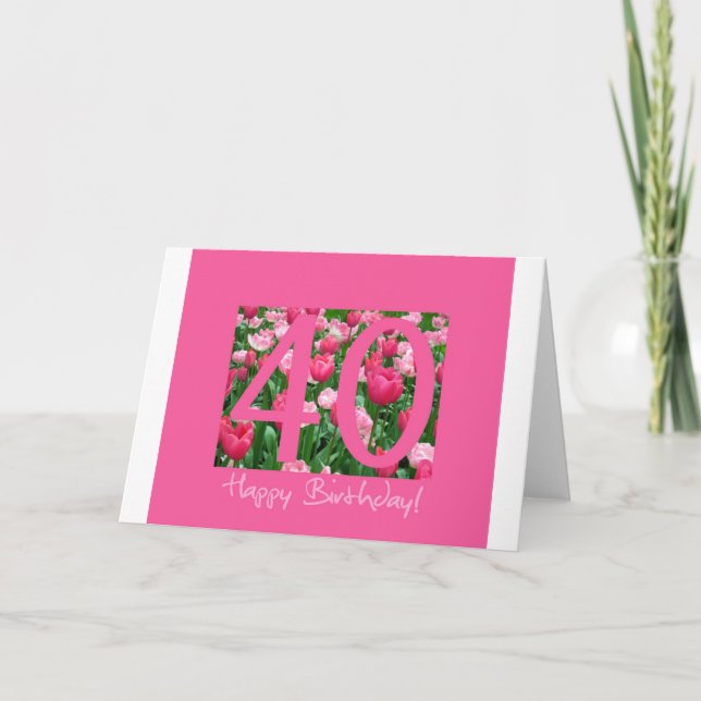 Carte Salutation pour le 40e anniversaire (Devant)