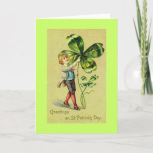 Carte Salutation vintage pour la Saint-Patrick