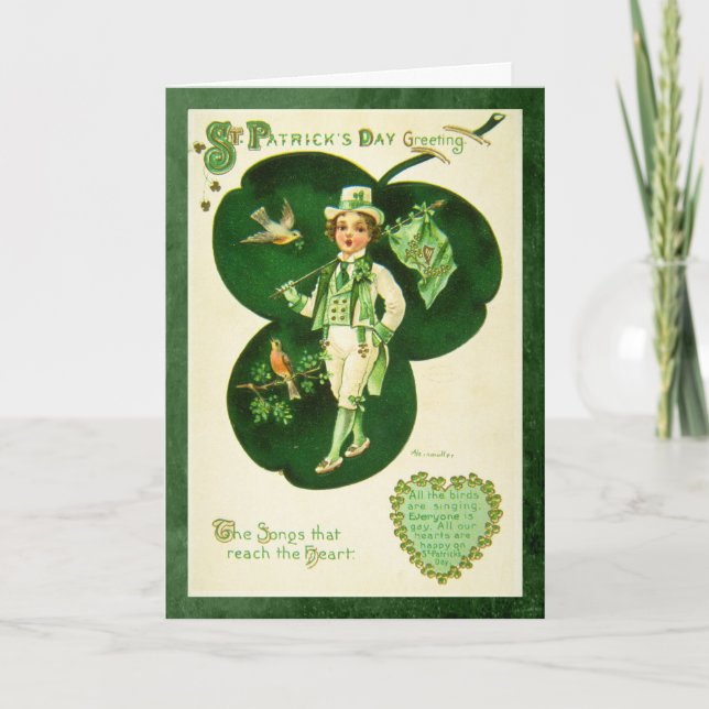 Carte Salutation vintage St Patrick (Devant)