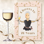 Carte Salutations à 70 Female Funny Sparkle 70e annivers<br><div class="desc">Faites-lui savoir qu'elle est encore fabuleuse à 70 ans avec cette carte qui porte un toast au champagne. Le message intérieur lui souhaite "beaucoup plus" d'anniversaires !</div>
