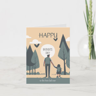 Carte Salutations au Meilleur Papa du Monde, Charmant et