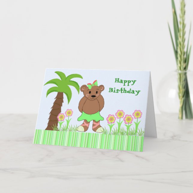 Carte Salutations aux ours d'anniversaire (Devant)