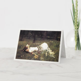 Carte Salutations avec la peinture de John William