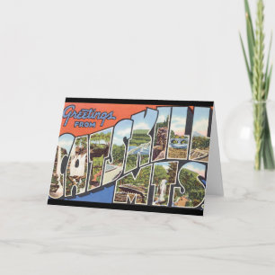 Carte Salutations d'affiche de voyage de _Vintage de