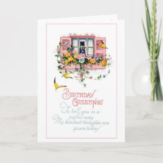 Carte Salutations d'anniversaire