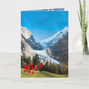 Carte Salutations d'anniversaire - glacier, Grindelwald