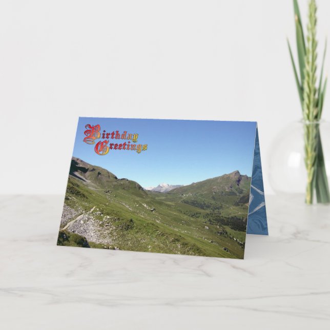 Carte Salutations d'anniversaire - grand endroit pour la (Devant)